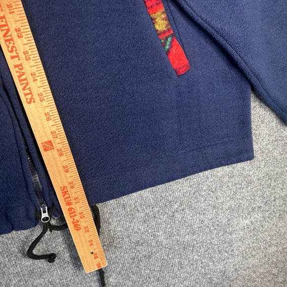 Vintage Sakai Fleece Jacket Full Zip Mens Size Xl Blue Aztec Pockets - Picture 6 of 8